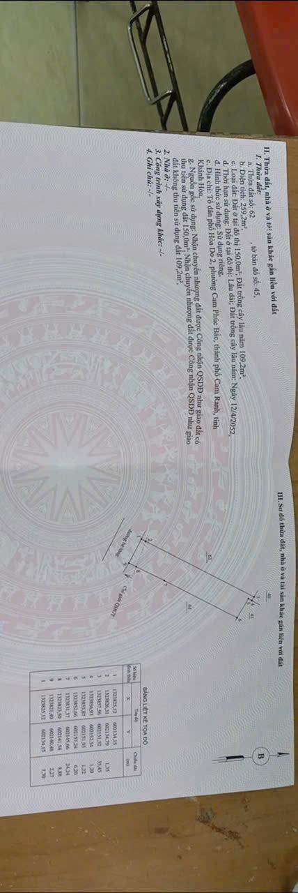 Đất thổ cư Cam Phúc Bắc, Cam Ranh 255.5m² giá 2.5 tỷ - Đầu tư sinh lời!