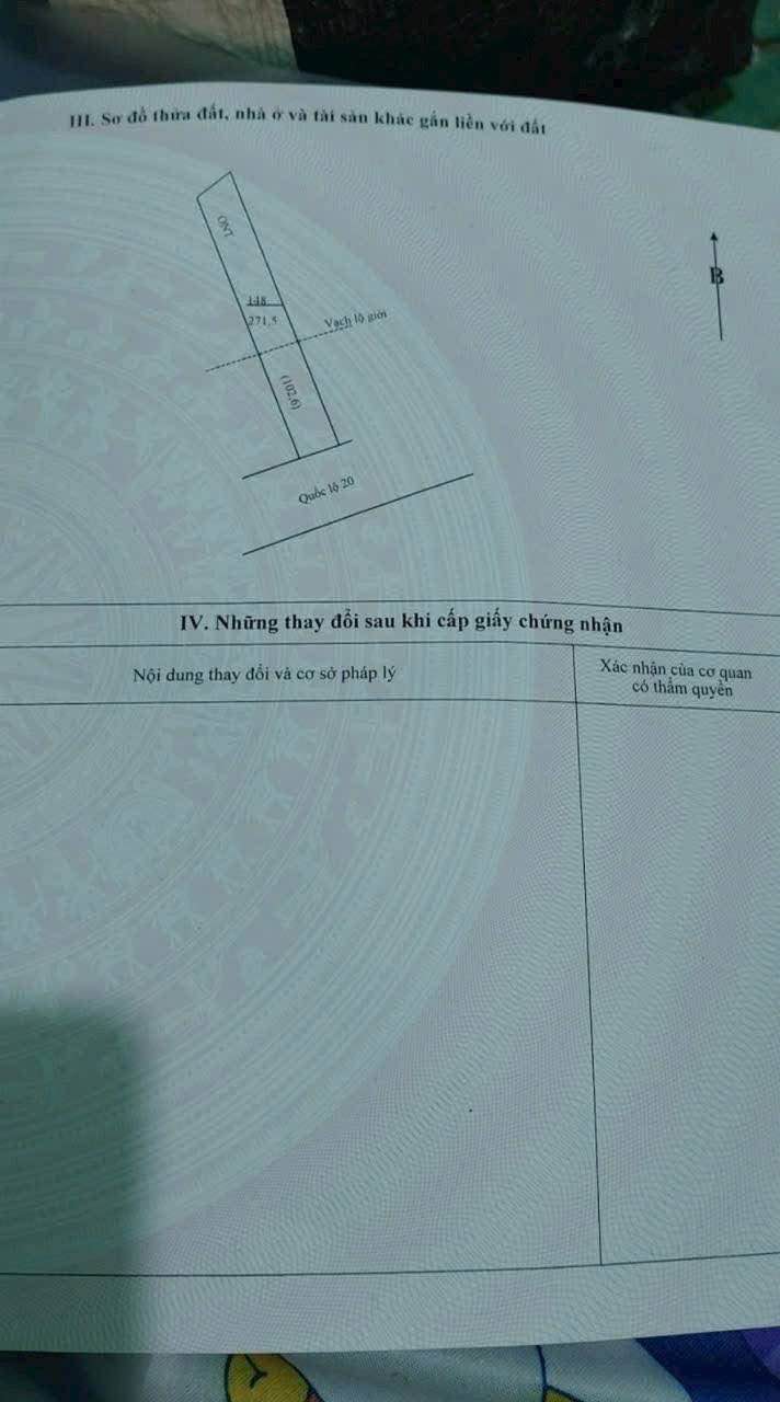 Đất nền mặt tiền QL20 Định Quán 264m² giá 1 tỷ 550 triệu - Vị trí kinh doanh đắc địa!
