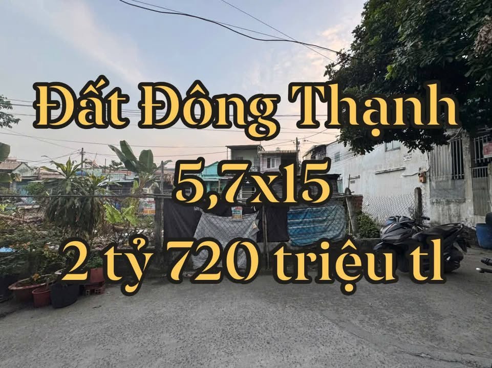 Đất thổ cư Đông Thạnh 85.95m² giá 2.72 tỷ - Khu dân cư sầm uất