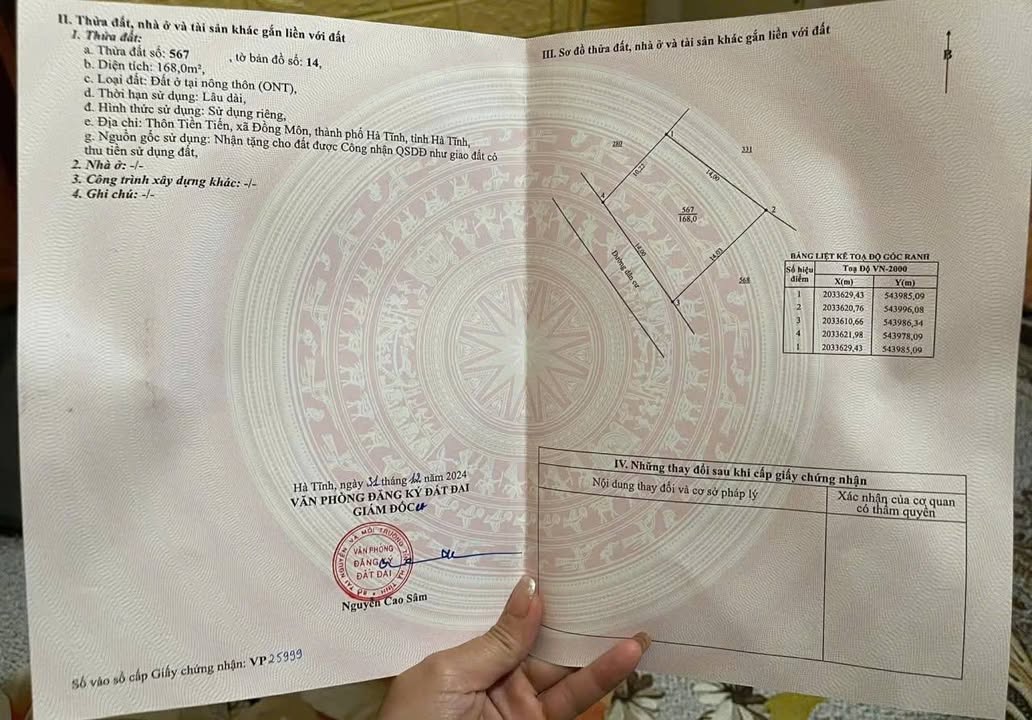 Đất nền Trần Phú, Hà Tĩnh 168m² giá 1 tỷ - Vị trí đắc địa cho đầu tư!