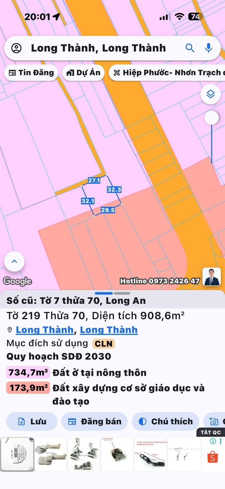 Đất nền Bưng Môn, Long Thành 908m² giá 3.4 tỷ - Cơ hội đầu tư hấp dẫn!