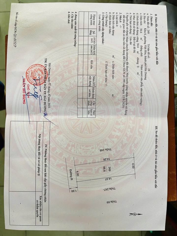 Lô đất đẹp tại Việt Hòa - Hải Dương 56.6m² - Đầu tư sinh lời hấp dẫn!