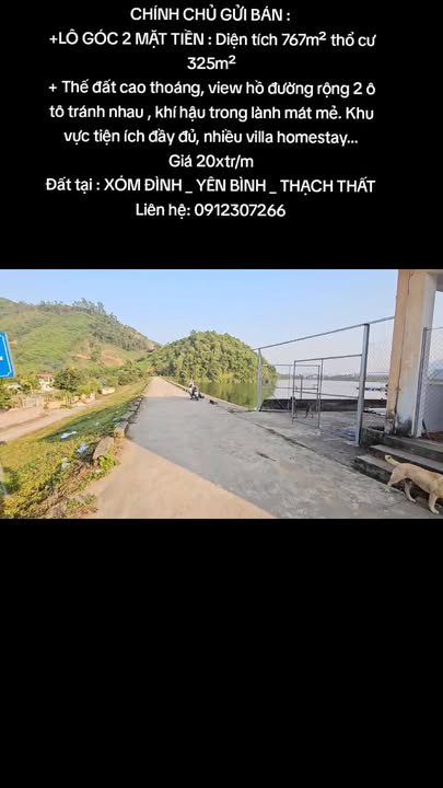 Đất thổ cư 767m² Yên Bình, Thạch Thất - Lô góc 2 mặt tiền, giá 20 tỷ!