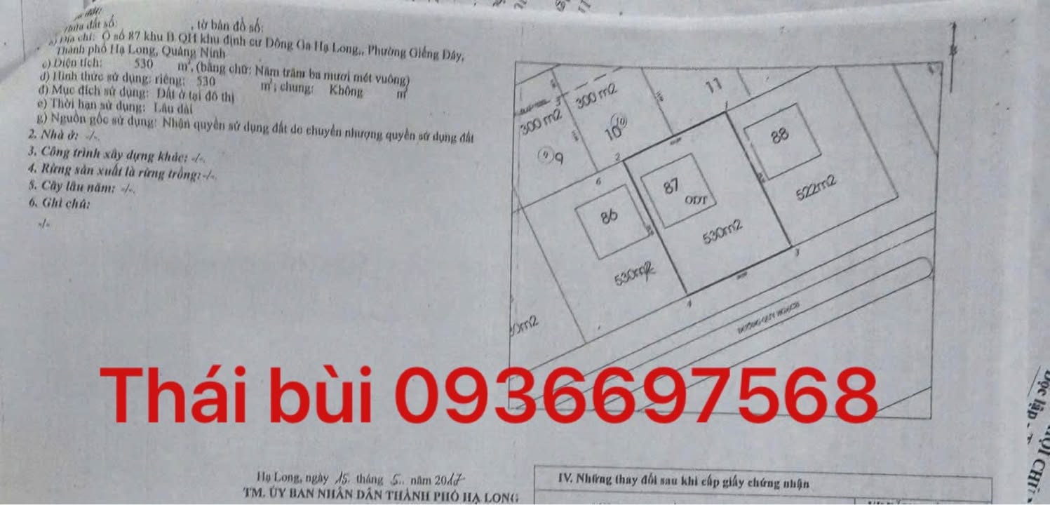 Đất nền Hạ Long 530m² giá 53 tỷ - Sổ đỏ lâu dài, mặt đường 18