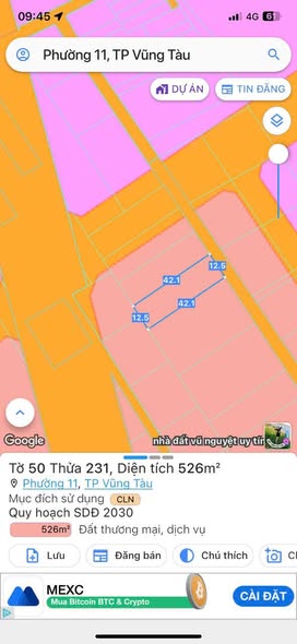 Lô đất 526m² tại phường 11, Vũng Tàu - Sổ riêng, giá chỉ 5.79 tỷ!