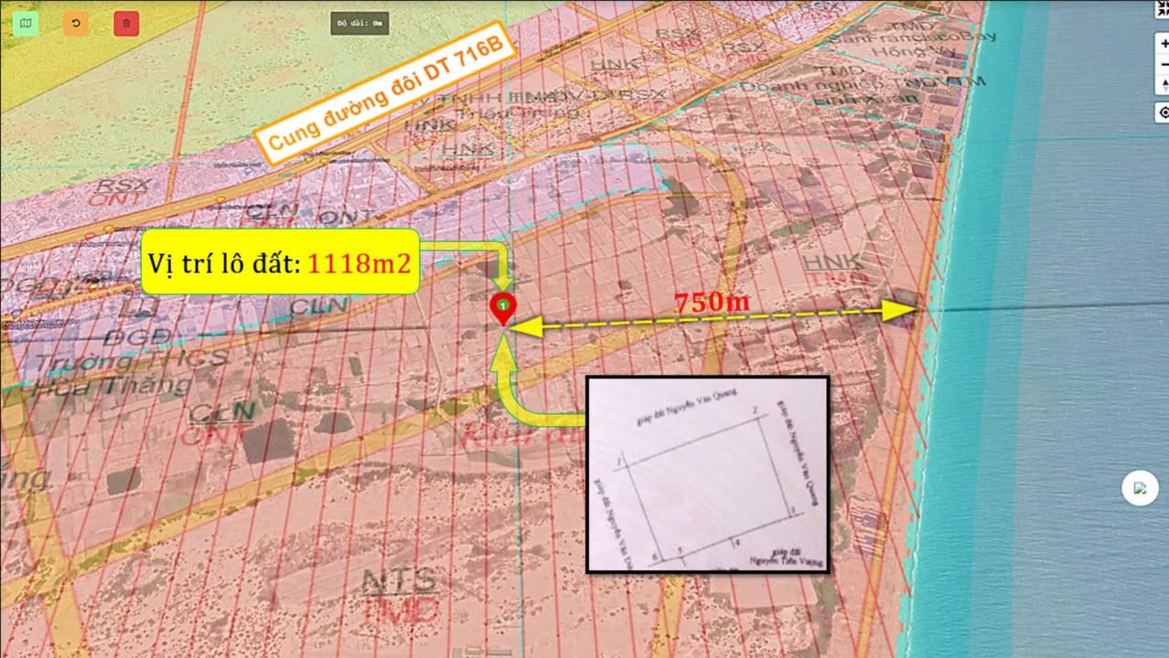 Đất nền Hòa Thắng, Bắc Bình 1118m² giá 500 triệu - Cách biển chỉ 750m!