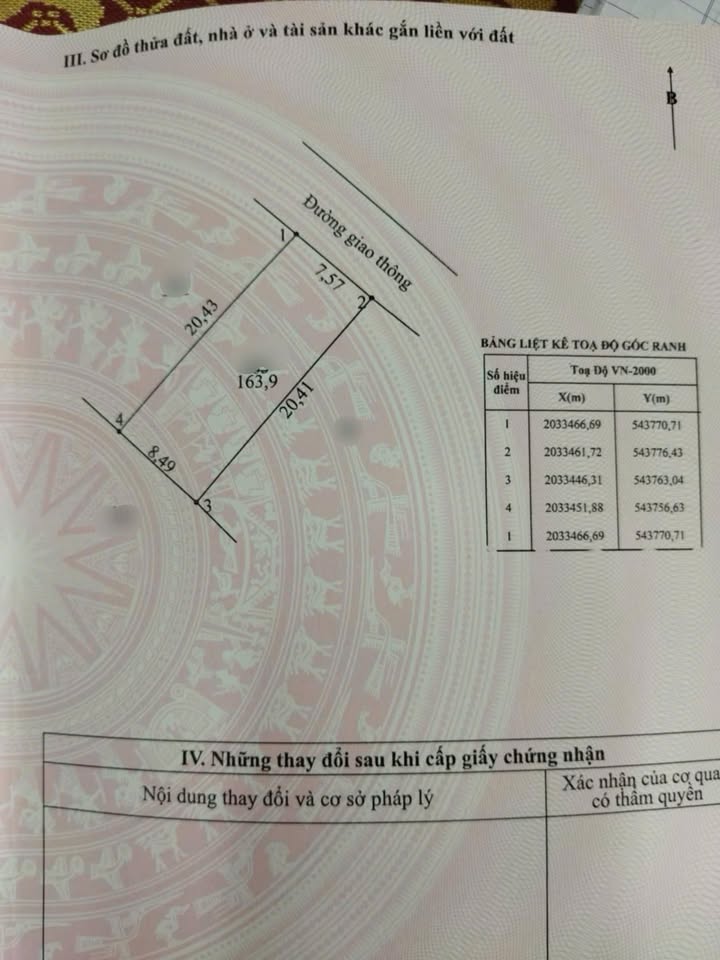 Đất thổ cư Trần Phú, Hà Tĩnh 163,9m² giá 1,4 tỷ - Vị trí đắc địa gần trung tâm