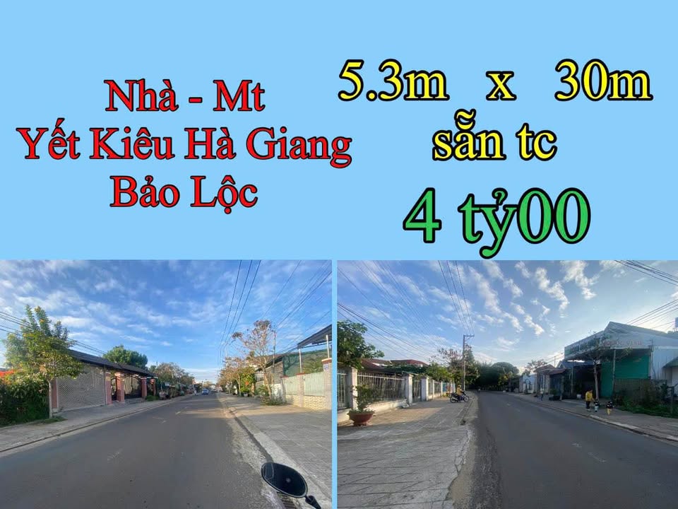 Nhà mặt tiền Yết Kiêu Bảo Lộc 159m² giá 4 tỷ - Sẵn sàng chuyển nhượng!