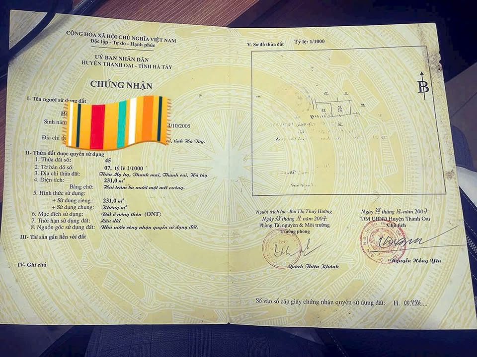 Đất nền Thanh Mai, Thanh Oai 231m² giá chỉ 2 tỷ - Cơ hội đầu tư hấp dẫn!