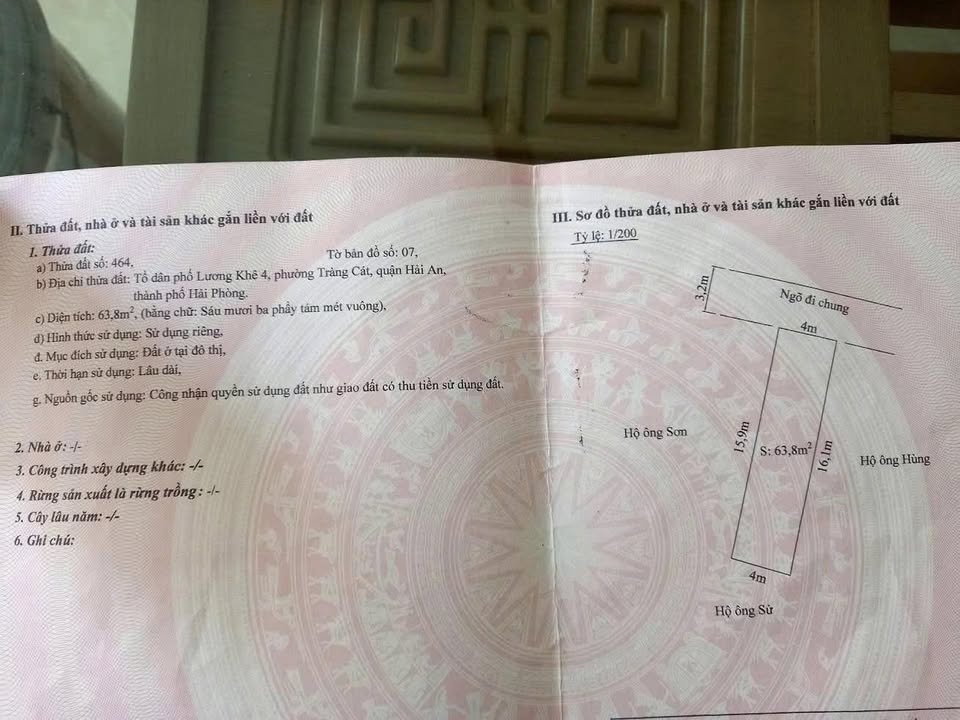 Đất nền Tràng Cát Hải Phòng 63.8m² giá 1.79 tỷ - Ngõ rộng, thoáng mát!