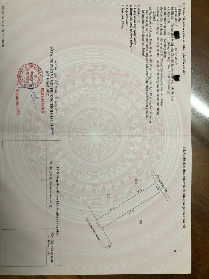 Lô đất Chư Sê - Gia Lai 700m² giá thương lượng - Đất 2 mặt tiền cực đẹp!