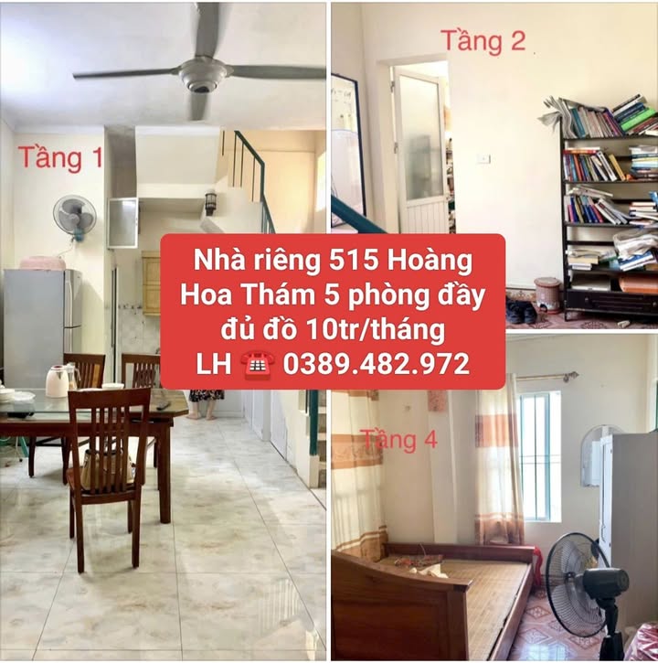 Nhà cho thuê tại ngõ 515 Hoàng Hoa Thám, Ba Đình 30m² - Chính chủ, đầy đủ tiện nghi!