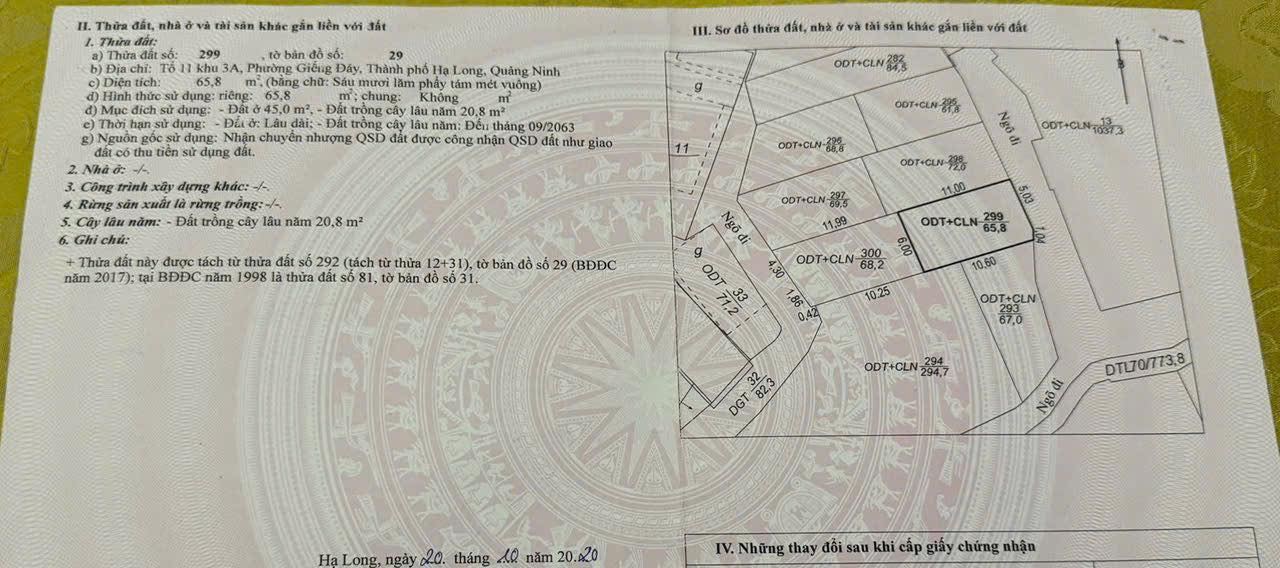 Đất phân lô Khu 3A Giếng Đáy Hạ Long 65,8m² giá 1 tỷ - Cơ hội đầu tư tuyệt vời!