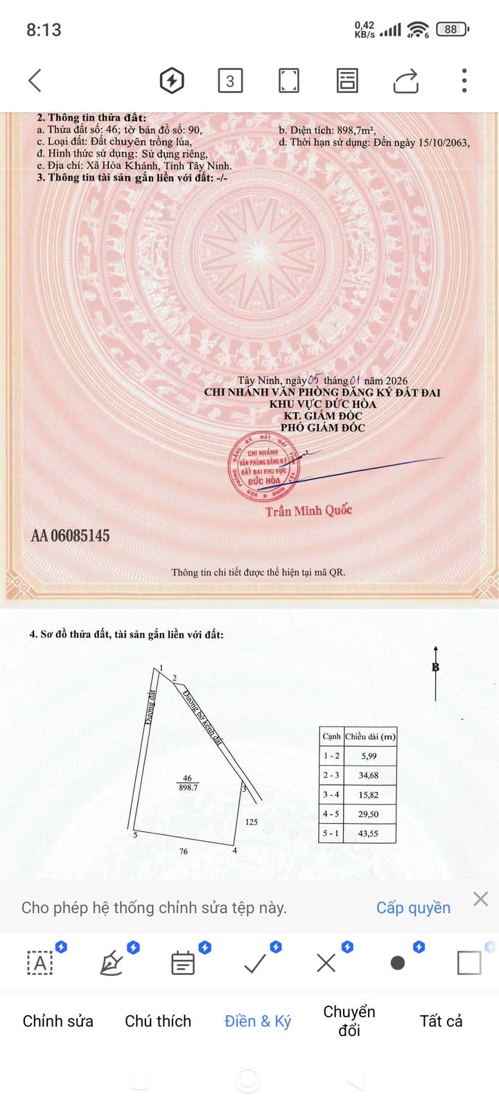 Đất nền Hòa Khánh Đông 4137m² giá thỏa thuận - Cơ hội đầu tư sinh lời lớn!