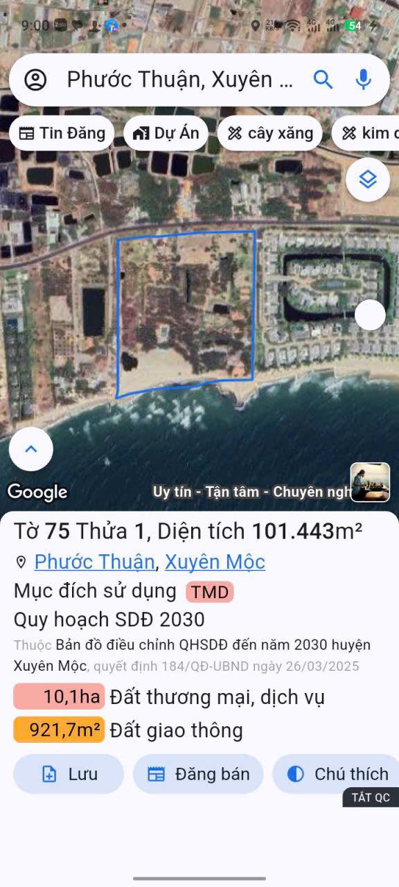 Đất thương mại dịch vụ tại Phước Thuận, Xuyên Mộc 10ha - Cơ hội đầu tư lý tưởng!