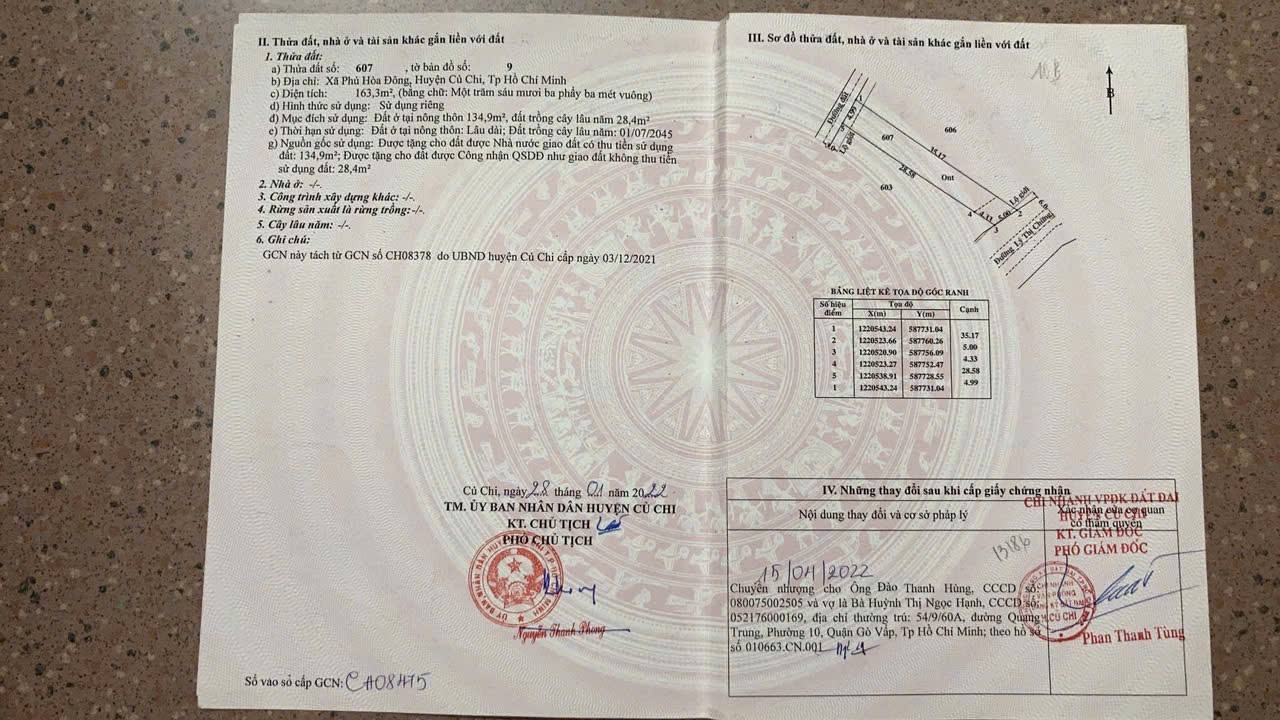 Đất nền mặt tiền đường Lý Thị Chừng, Củ Chi 175m² giá 2.2 tỷ - Cơ hội đầu tư tuyệt vời!