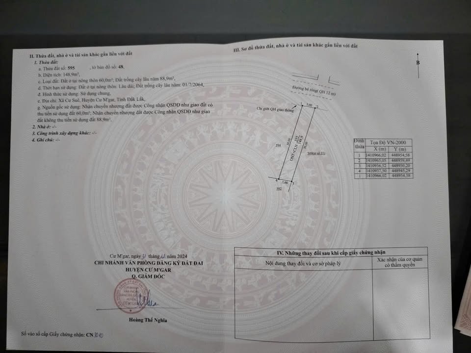 Đất nền Cư Suê Đắk Lắk 150m² giá 365 triệu - Cơ hội đầu tư sinh lời cao!