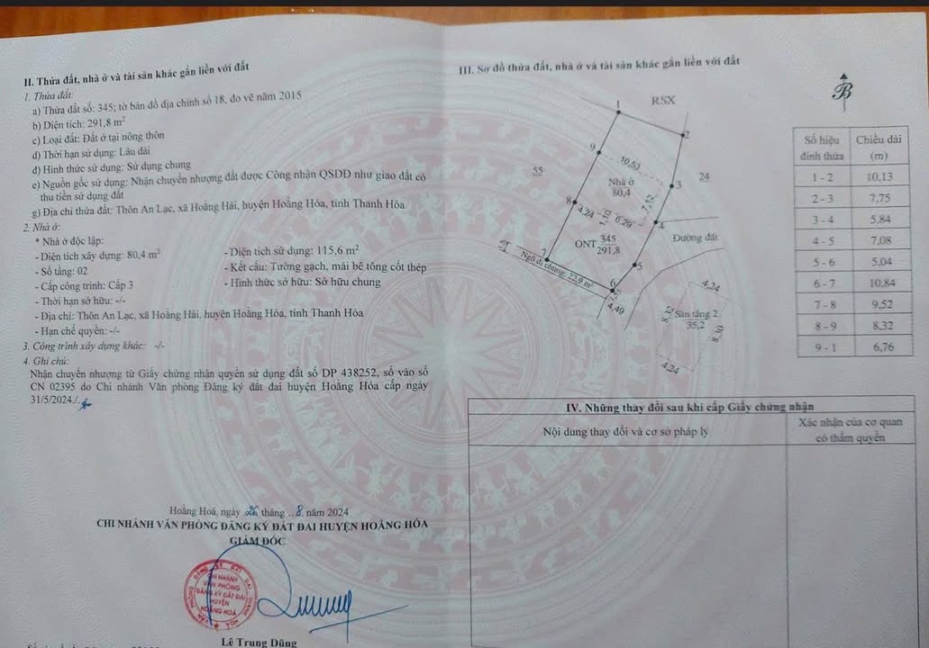 Nhà 2 tầng thôn An Lạc xã Hoằng Tiến 300m² giá thỏa thuận - Cơ hội đầu tư hấp dẫn!