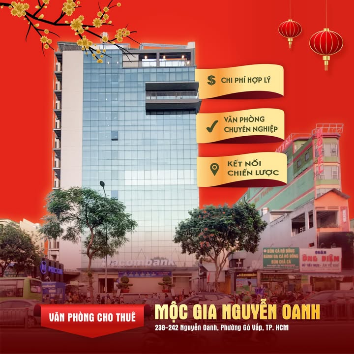 Văn phòng cho thuê Mộc Gia Building Gò Vấp - Diện tích linh hoạt, giá thỏa thuận