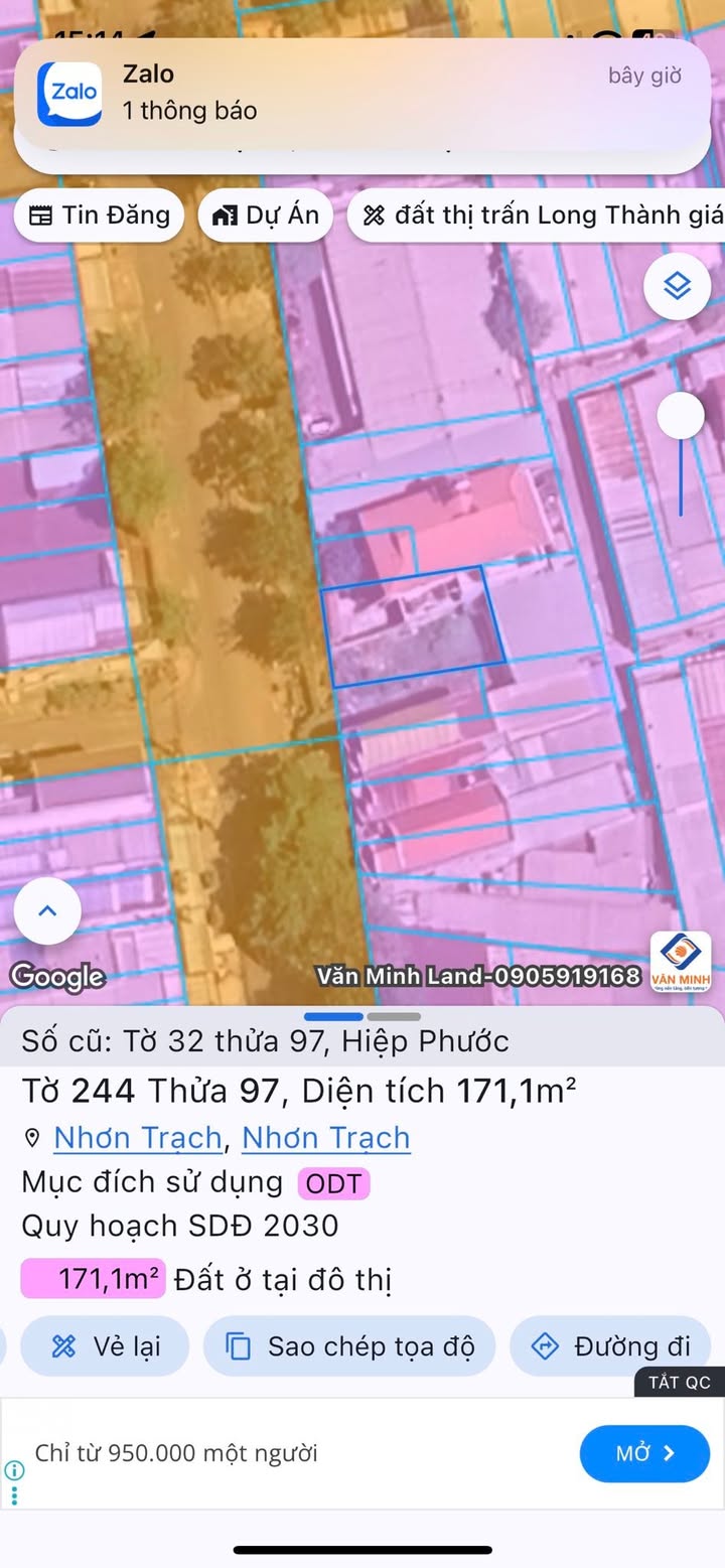 Đất mặt tiền Hiệp Phước 175m² giá 5.5 tỷ - Cơ hội đầu tư sinh lời!