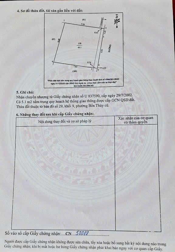 Đất nền Bến Thủy Vinh 65m² giá chỉ 2.9 tỷ - Đường ô tô thông thoáng!