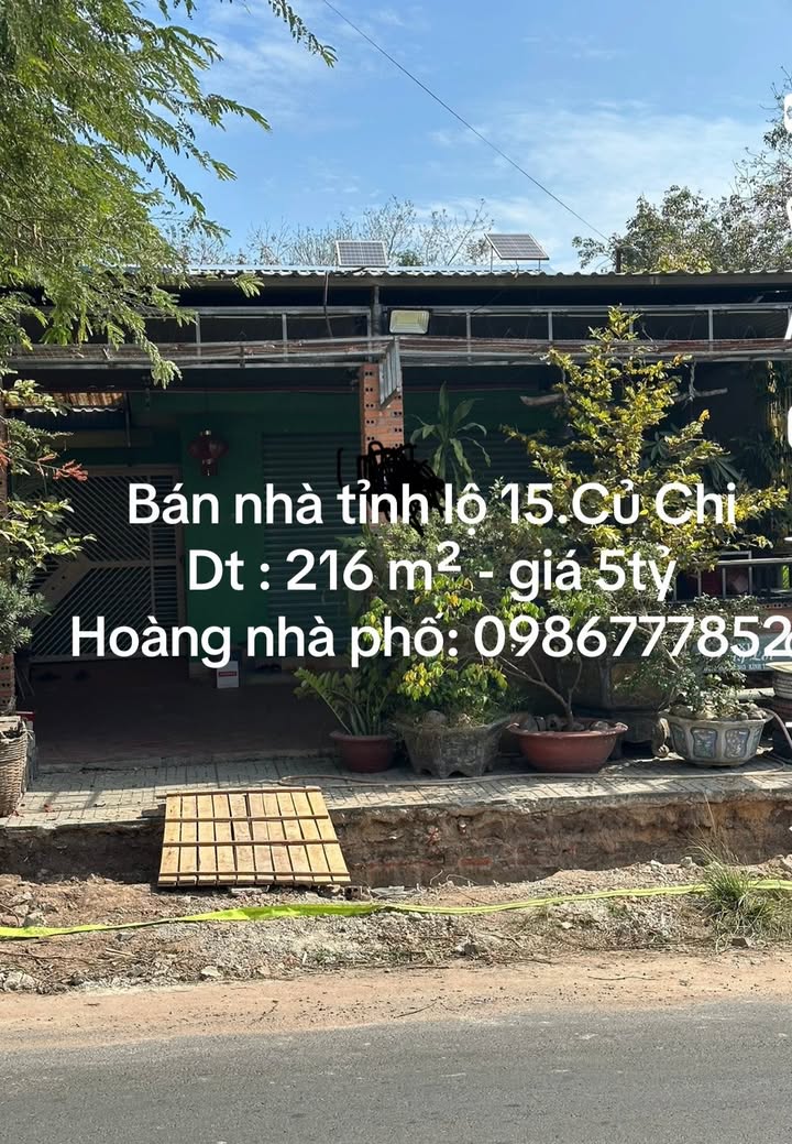 Nhà mặt tiền Tỉnh lộ 15, An Nhơn Tây, Củ Chi 216m² giá 5 tỷ - Tiện kinh doanh!