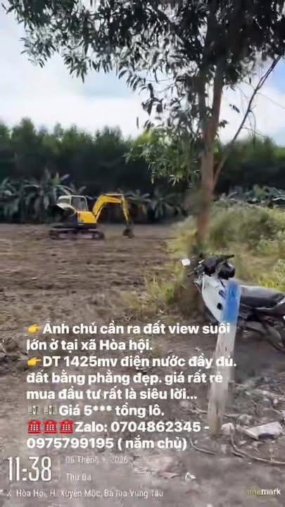 Đất nền Xuyên Mộc 1425m² giá 500 triệu - Đầu tư sinh lời hấp dẫn!