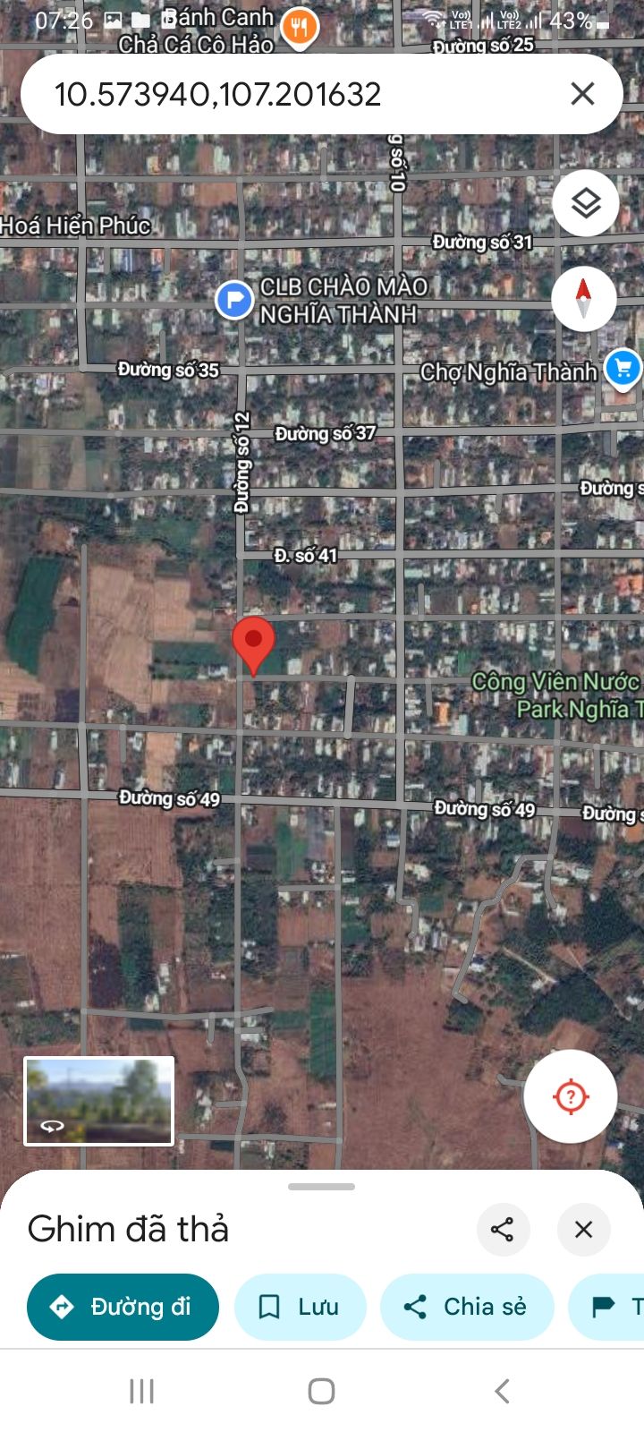 Đất nền Nghĩa Thành Châu Đức 280m² giá 2.15 tỷ - Vị trí đẹp trong khu dân cư hiện hữu!