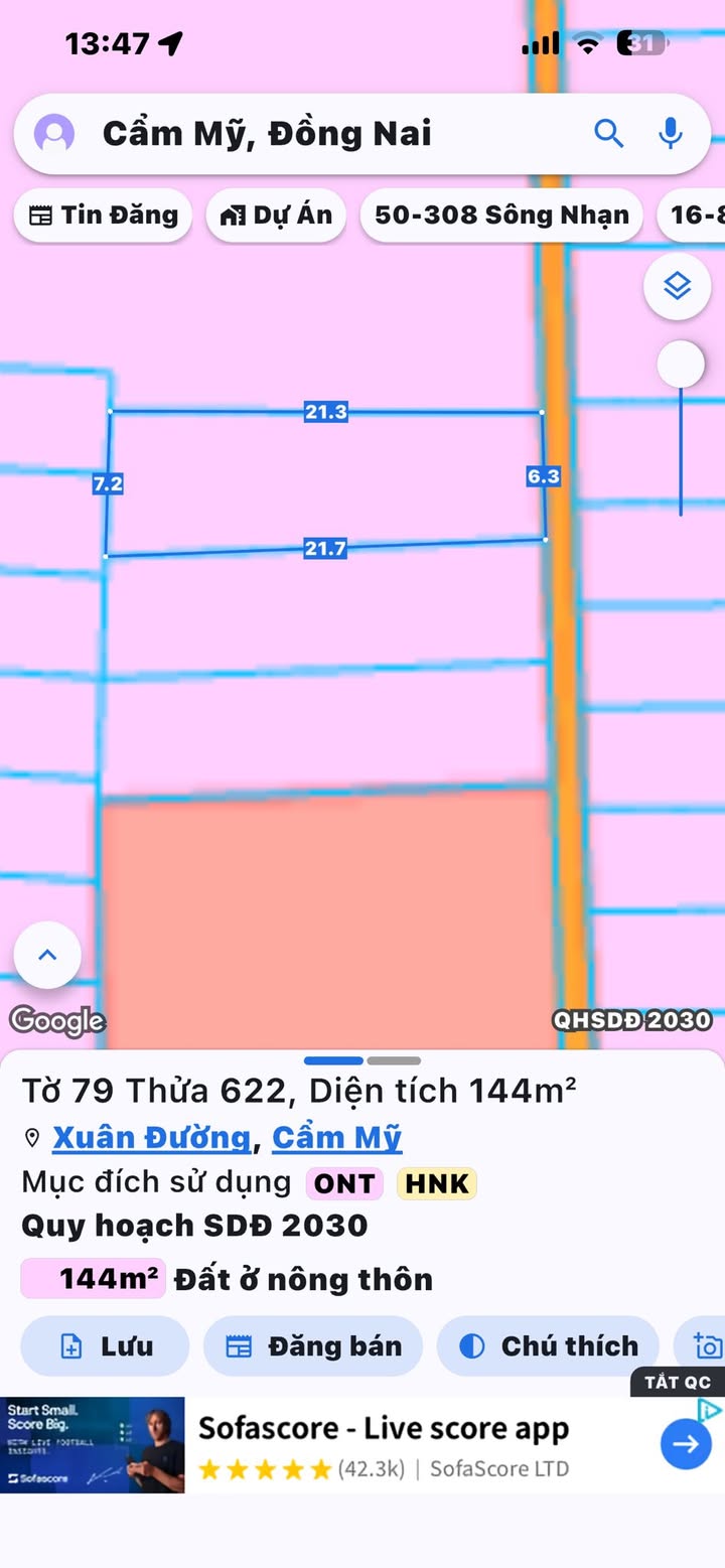 Đất thổ cư xã Xuân Đường, Cẩm Mỹ 126m² - Gần cổng sân bay Long Thành!