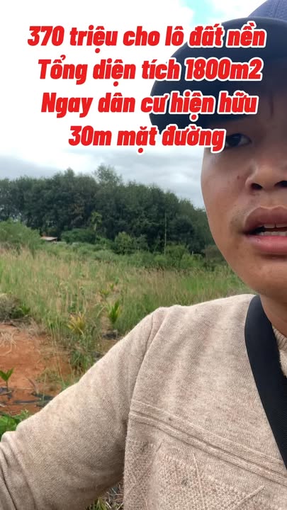 Đất mặt tiền 30m tại Nam Xuân, Krông Nô 1800m² - Giá chỉ 370 triệu đồng!