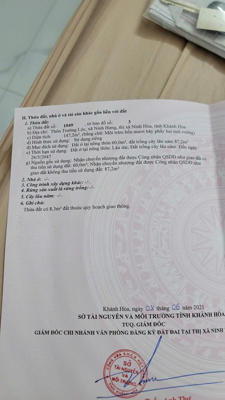 Đất Ninh Hưng Ninh Hòa 147m² giá 600 triệu - Lô góc 2 mặt tiền thoáng mát!