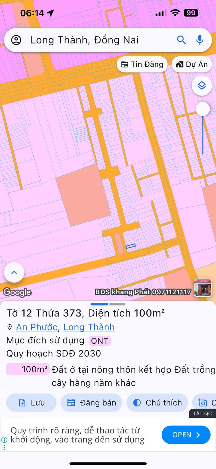 Đất thổ cư 100% tại Phùng Hưng, An Phước, Tân Uyên - Giá chỉ 1.6 tỷ!