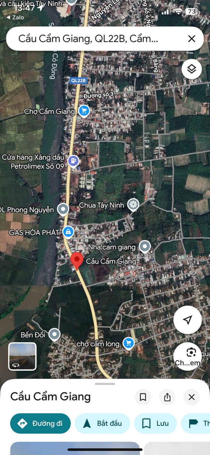 Đất thổ cư xã Cẩm Giang, huyện Gò Dầu, diện tích 145m² giá 1.5 tỷ - Đầu tư sinh lời cao!