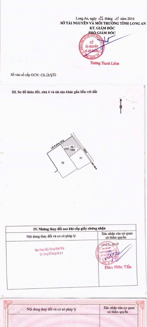Đất thổ cư 1389m² tại ấp 2, xã Long Hòa, Cần Đước - Giá chỉ 6.5 tỷ, góc 2 mặt tiền!