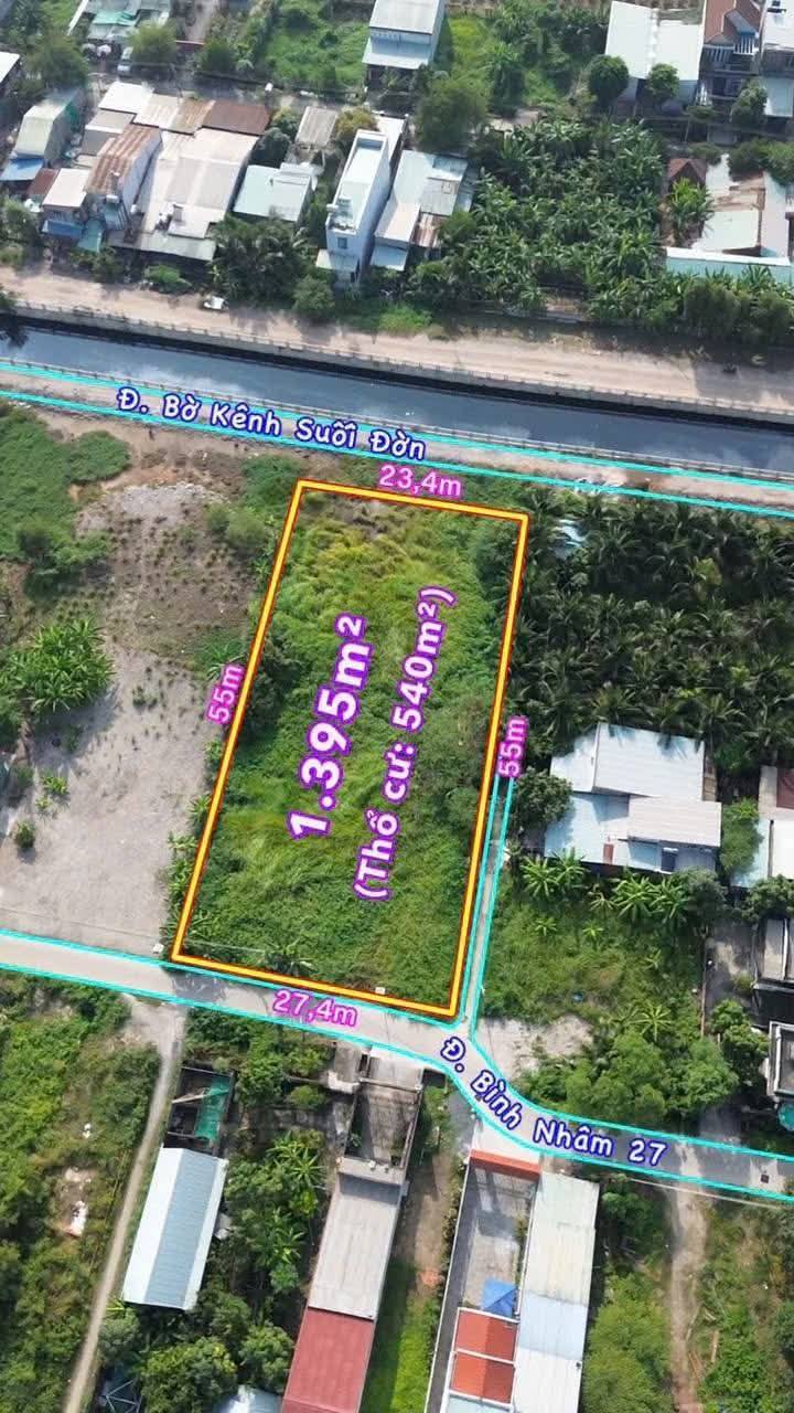 Đất thổ cư Bình Nhâm 27, Thuận An 1.395m² giá 18 triệu/m² - Cơ hội đầu tư tuyệt vời!