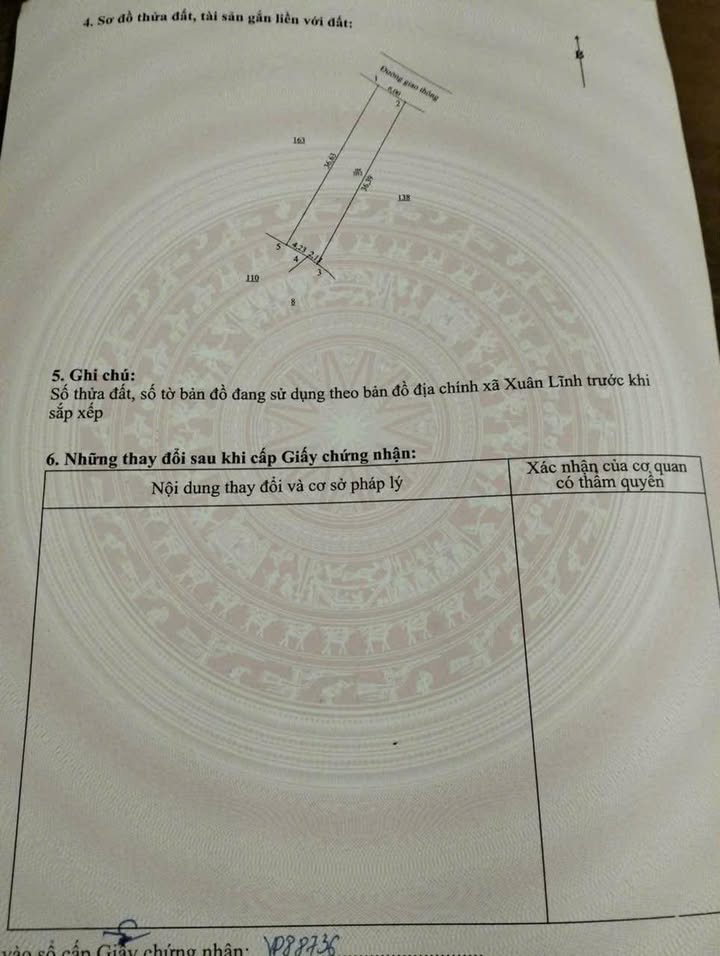 Đất nền Thôn 5 Xuân Lĩnh, Nghi Xuân 222m² giá 800 triệu - Vị trí thoáng mát, giao thông thuận lợi!