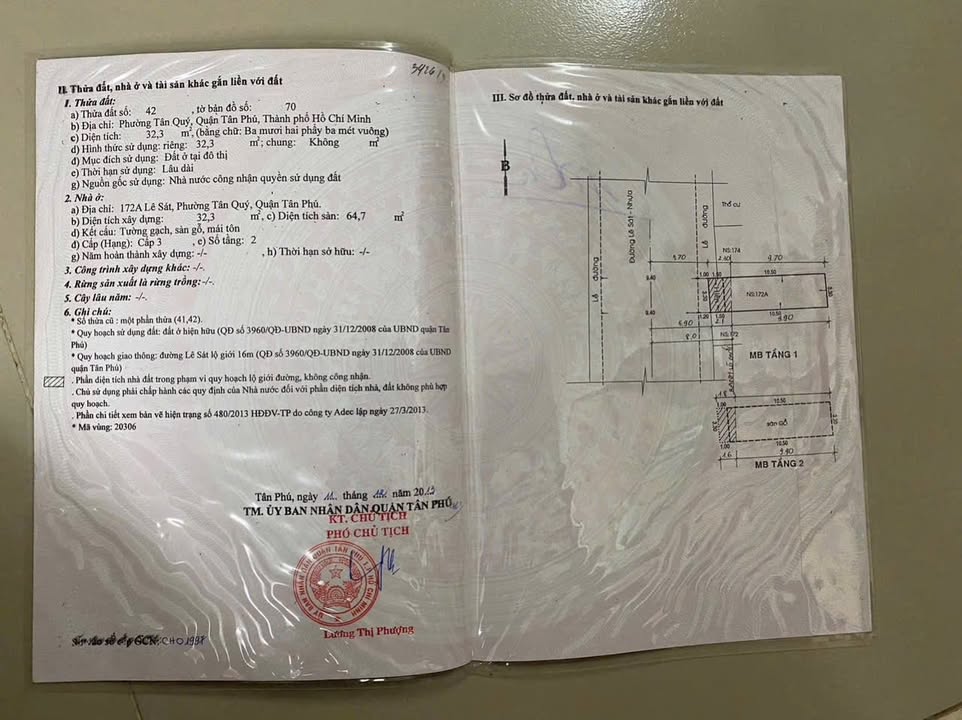 FrontHouse 172A Lê Sát, Tân Phú 39.6m² giá 6.4 tỷ - Vị trí đắc địa kinh doanh!