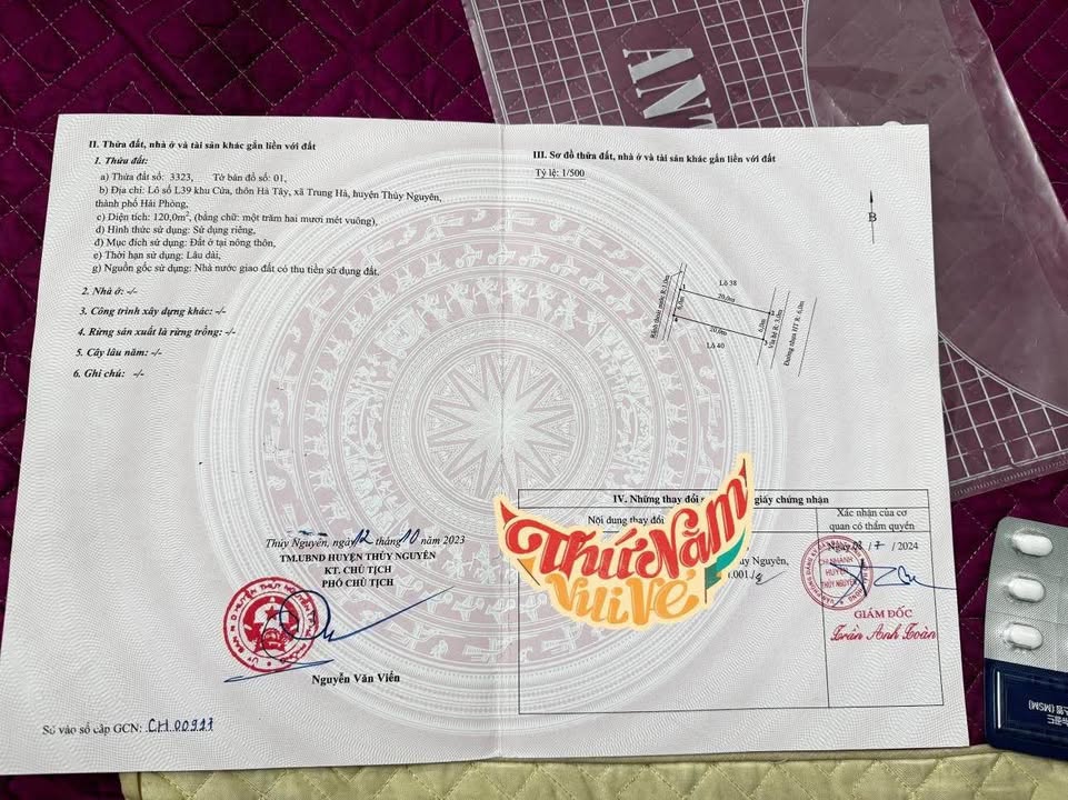 Đất đấu giá Hòa Bình, Thủy Nguyên 120m² giá 2.8 tỷ - Hướng Nam mát mẻ!