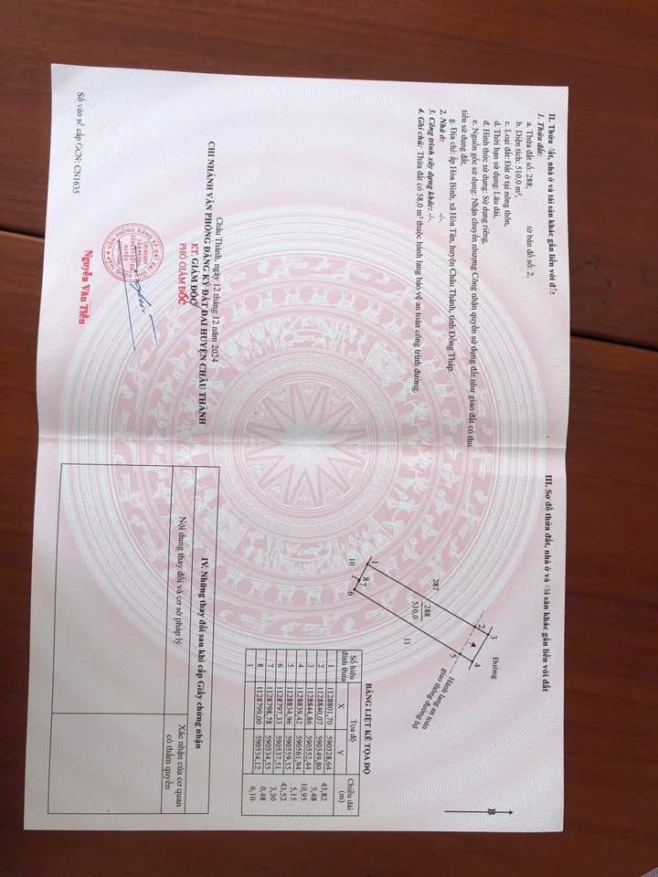 Đất nền Hòa Tân Châu Thành 500m² giá 880 triệu - Sổ hồng chính chủ