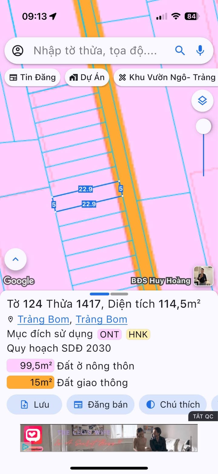 Đất nền Trảng Bom 115m² giá chỉ 800 triệu - Sổ riêng thổ cư