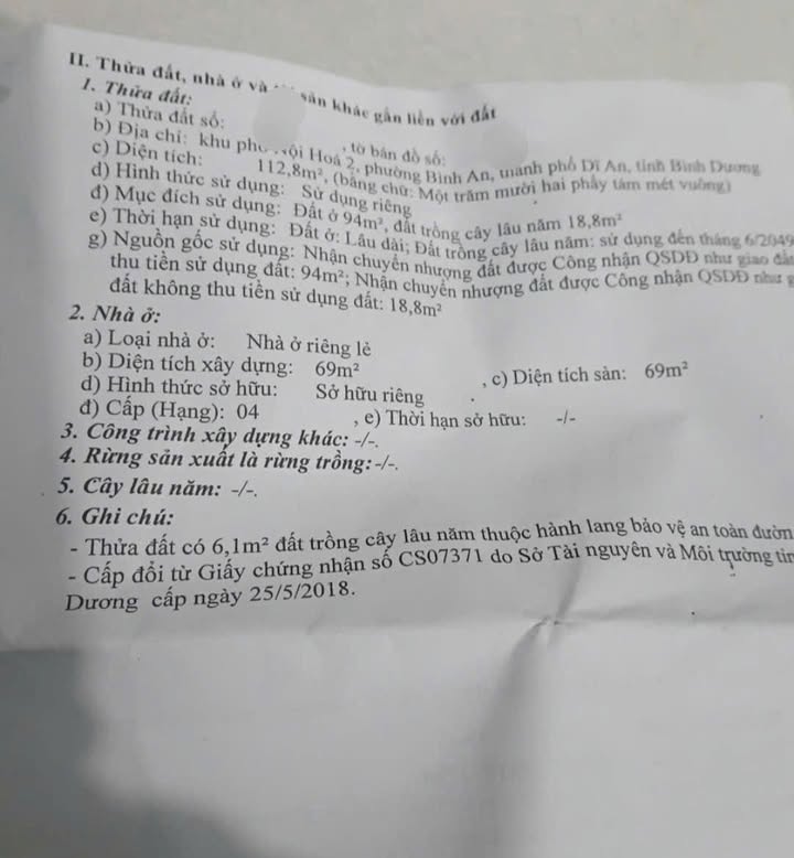 Nhà cấp 4 đường Ống Nước, Bình An, Dĩ An 112m² giá 3.8 tỷ - Chính chủ bán gấp!