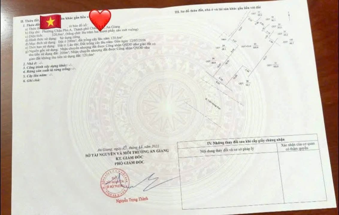 Đất nền trung tâm Châu Đốc 320.6m² giá 3.9 tỷ - Đầu tư sinh lời ngay!