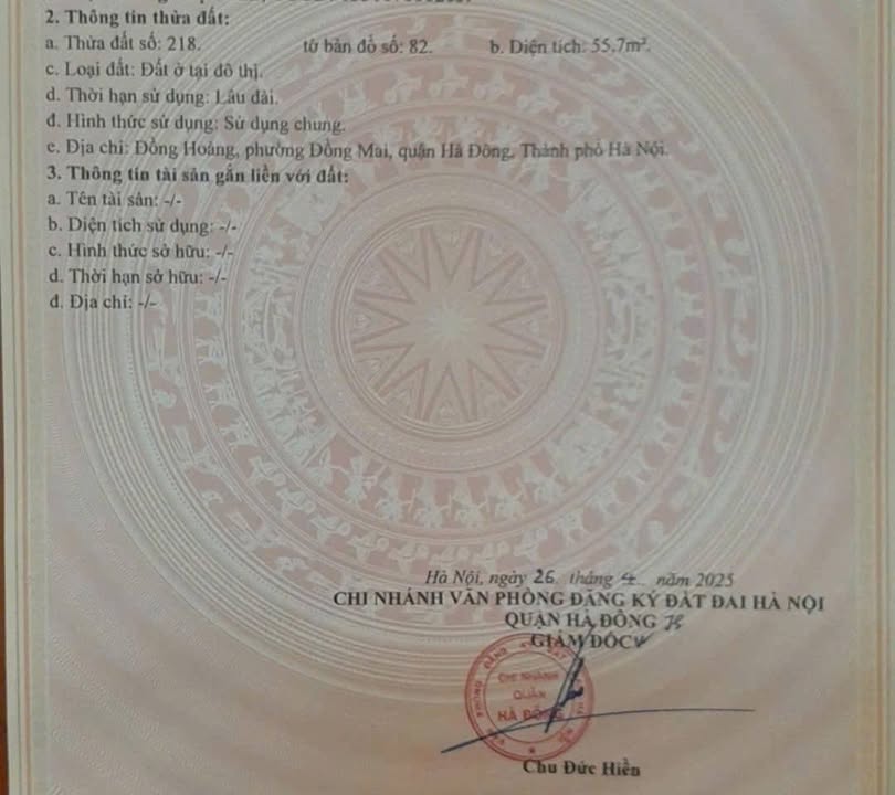 Đất nền Đồng Mai Hà Đông 56m² giá 3.3 tỷ - Tiềm năng sinh lời cao!