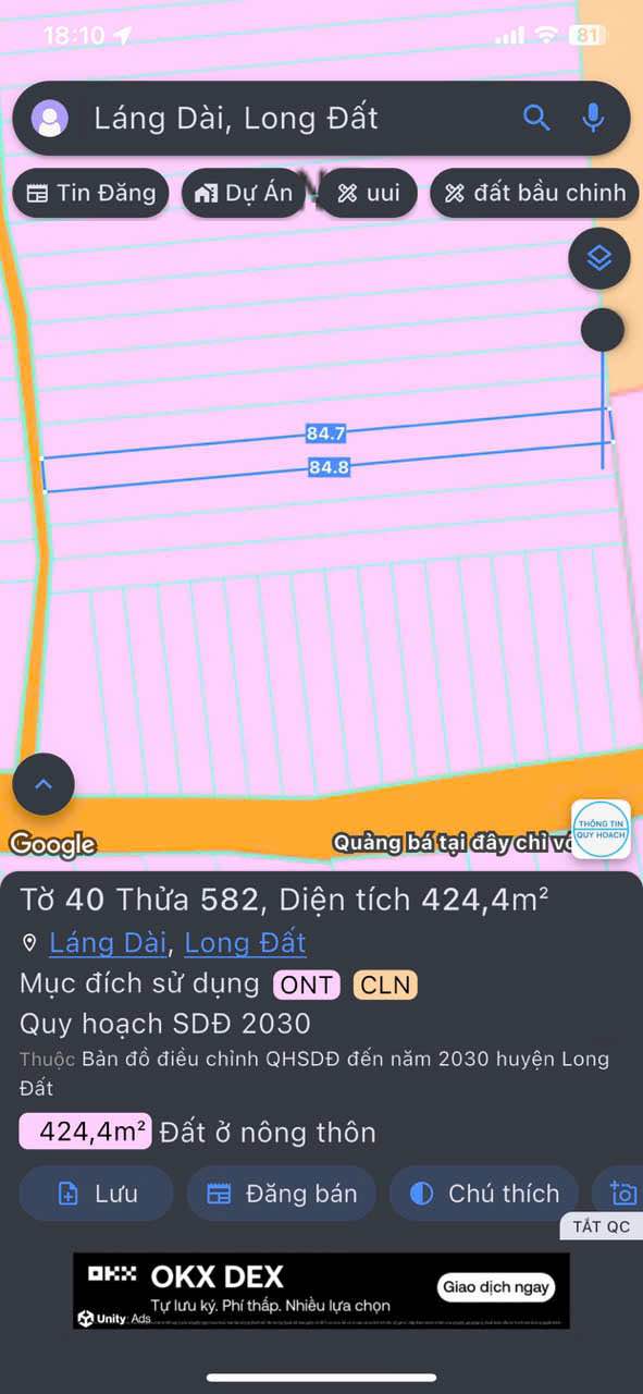Đất nền Láng Dài Đất Đỏ 840m² giá 2.5 tỷ - Sổ hồng chính chủ, đầu tư sinh lời!