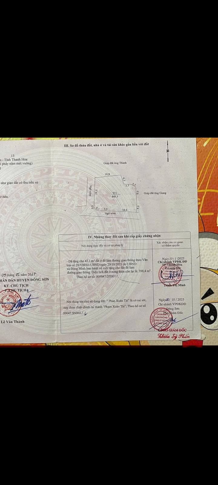 Lô đất thổ cư Đông Minh, Đông Sơn 398,4m² giá 2 tỷ - Cơ hội hiếm có cho nhà đầu tư!