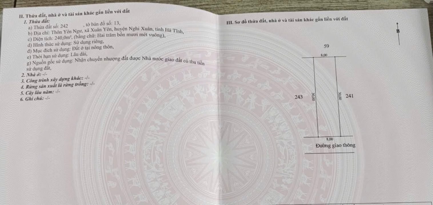 Đất ven biển Xuân Yên, Nghi Xuân, Hà Tĩnh 570m² giá chỉ 4 tỷ - Cơ hội đầu tư tuyệt vời!