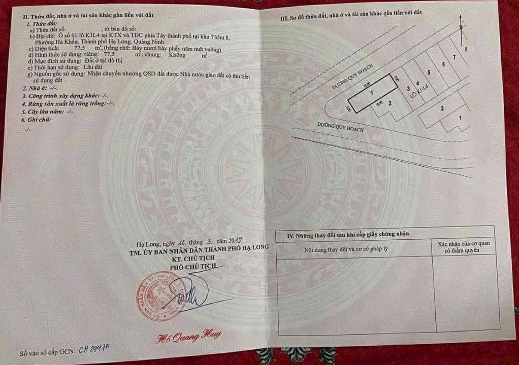 Đất nền Hạ Long 77m² giá 3 tỷ - Lô góc 2 mặt tiền, đầu tư sinh lời!