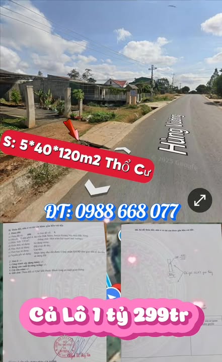 Đất nền mặt đường Hùng Vương Đăk Mâm 200m² giá 1.299 tỷ - Cơ hội đầu tư hấp dẫn!