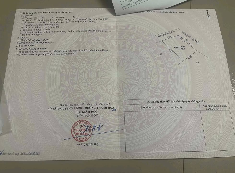 Đất thổ cư Sầm Sơn 52m² giá 8xx triệu - Đầu tư lý tưởng!