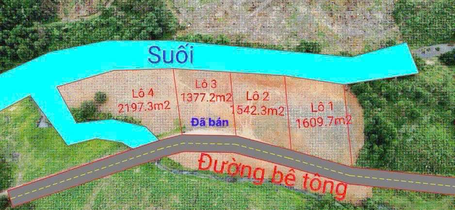 Đất vườn Khánh Nam 1900m² giá 350 triệu - View suối đẹp, nước chảy quanh năm!